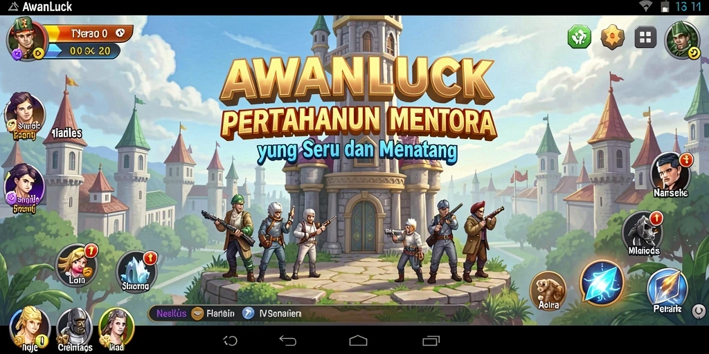 Tampilan grafis indah dalam permainan Tower Defense yang seru.