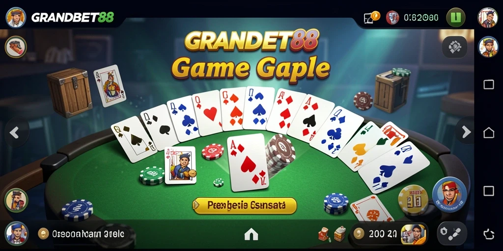 Tampilan menarik dari gameplay Gaple yang seru dan interaktif.