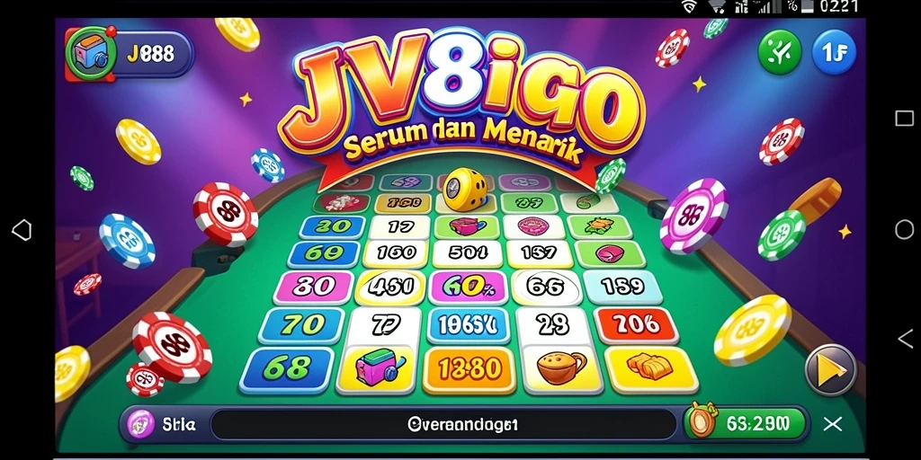 Tampilan gameplay Bingo yang seru dan menarik di JV88.