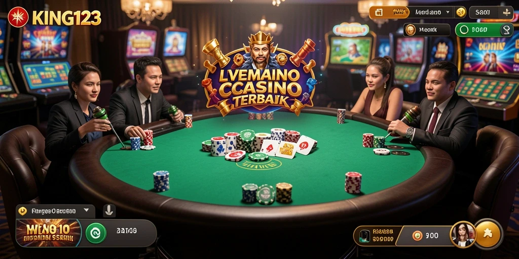 Screenshot KING123 menampilkan gameplay Live Casino yang menarik dan interaktif.
