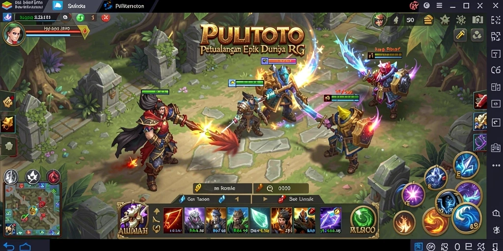 Gameplay PULITOTO yang seru dengan pertarungan yang mendebarkan.