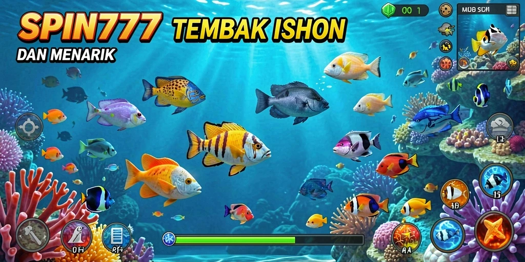 Gameplay seru SPIN777 saat menangkap ikan.