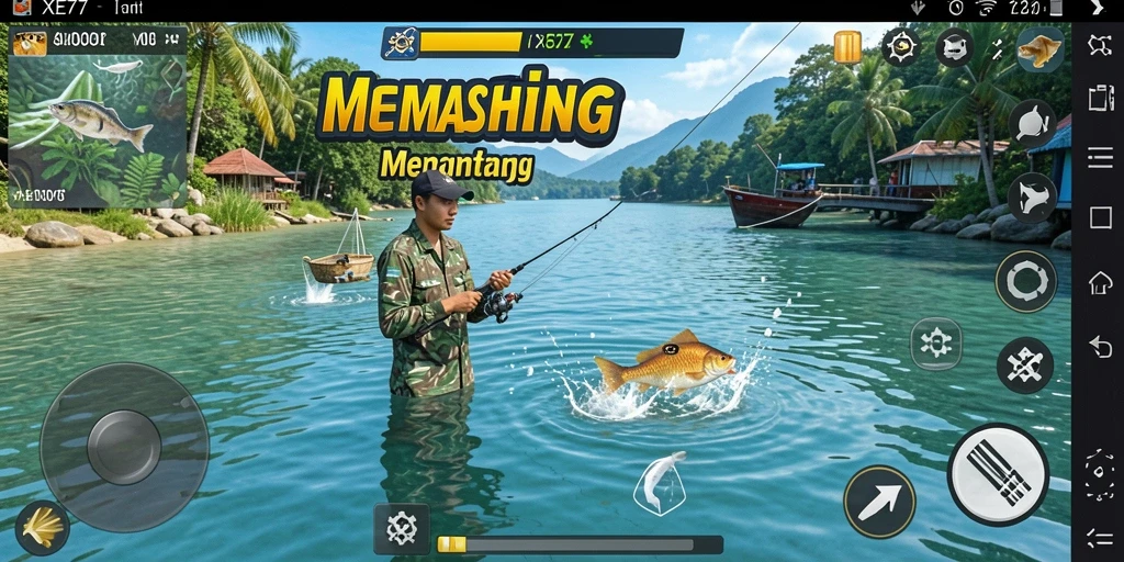 Tangkapan ikan besar dalam gameplay seru XE77.